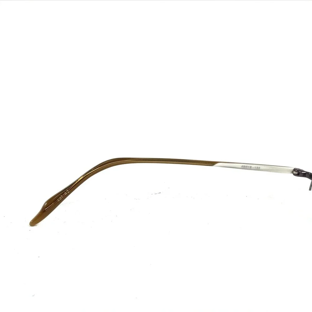 BCPC BP-179 col.42 Eyeglasses Frames Purple White Orange Round Oval Half Rim 132